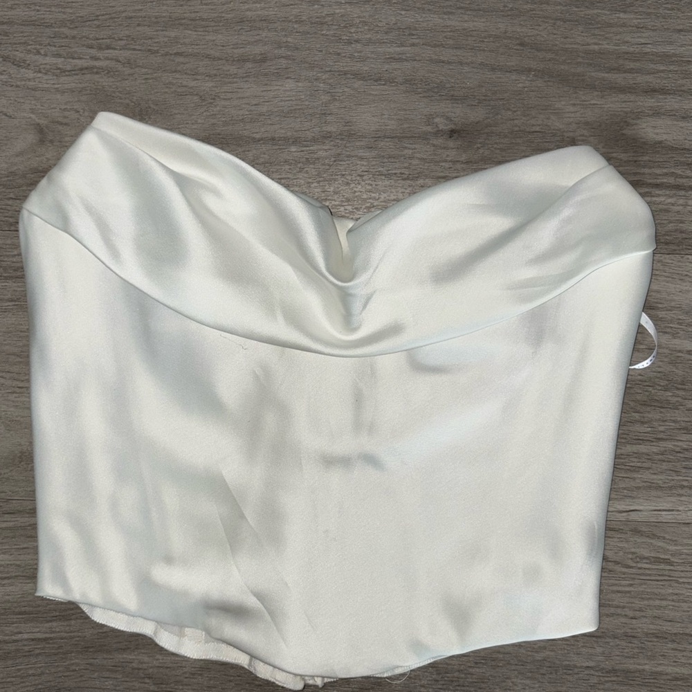 Watters Carly Strapless Satin Corset Top